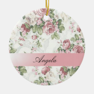 Décoration En Céramique Fleurs Vintage Shabby Chic - Personnalisées