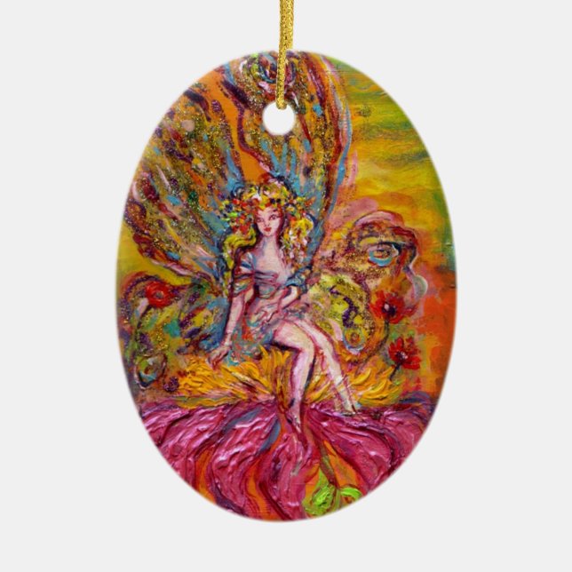 Décoration En Céramique FLEUVE FAIRY SUR L'Imaginaire Gemme pourpre IRIS R (Devant)