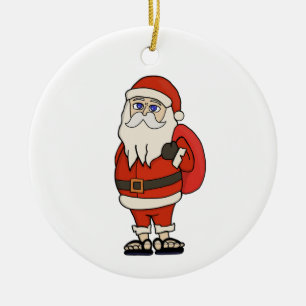 Décoration En Céramique Flip Flops de Noël du Père Noël