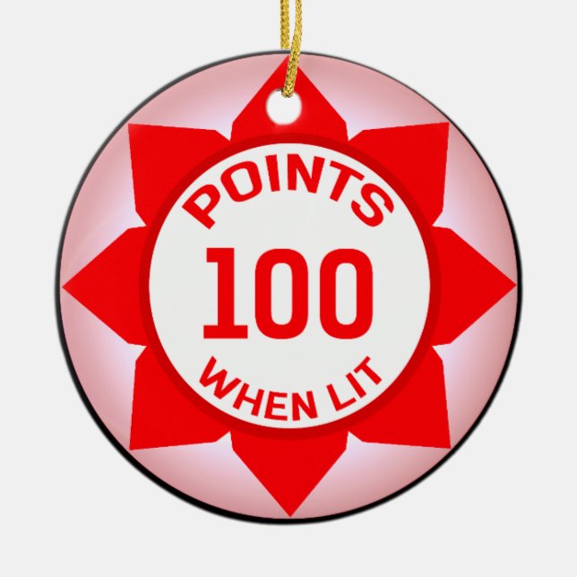 Décoration En Céramique Flipper 10 points quand Lit (Devant)