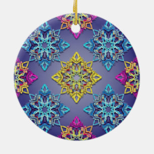 Décoration En Céramique Flocons de neige Colorburst — Conception moderne d