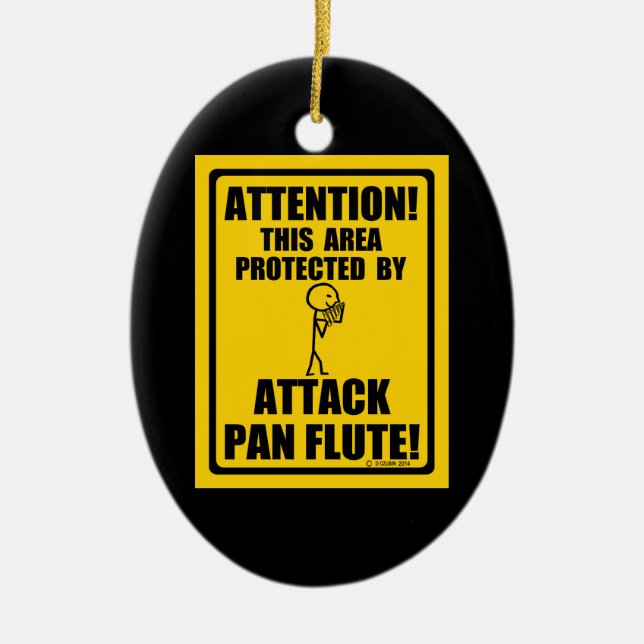 Décoration En Céramique Flûte de pan d'attaque (Devant)