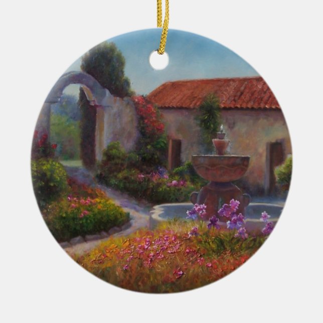 Décoration En Céramique Fontaine et jardin à la mission de Carmel (Devant)