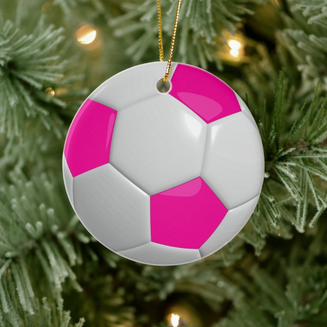 Décoration En Céramique Football Ball | Pink (Arbre)