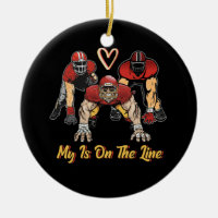 Football My Heart Is On The Line Offensive Lineman
