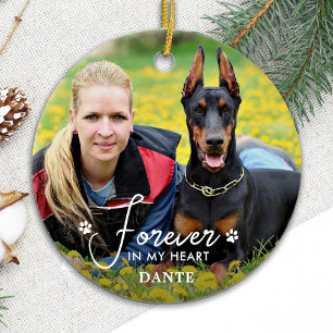 Décoration En Céramique Forever in my Heart Custom Pet Dog Photo Memorial