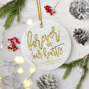 Décoration En Céramique Forever In Our Hearts Personalized Photo Memorial