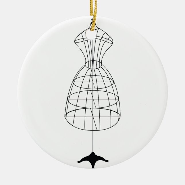 Décoration En Céramique Forme de robe (Devant)