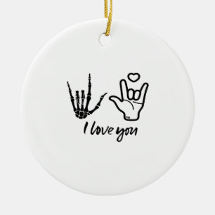 Décoration En Céramique Forme des mains - Squelette Mains du coeur