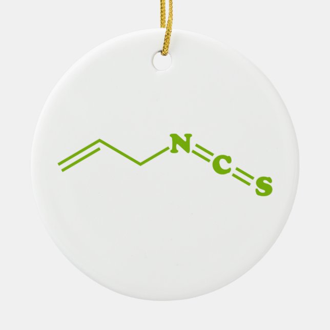 Décoration En Céramique Formule moléculaire de l'isothiocyanate de Wasabi  (Devant)
