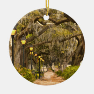 Décoration En Céramique Forsyth Park - Photo, Savannah, Géorgie (GA) USA