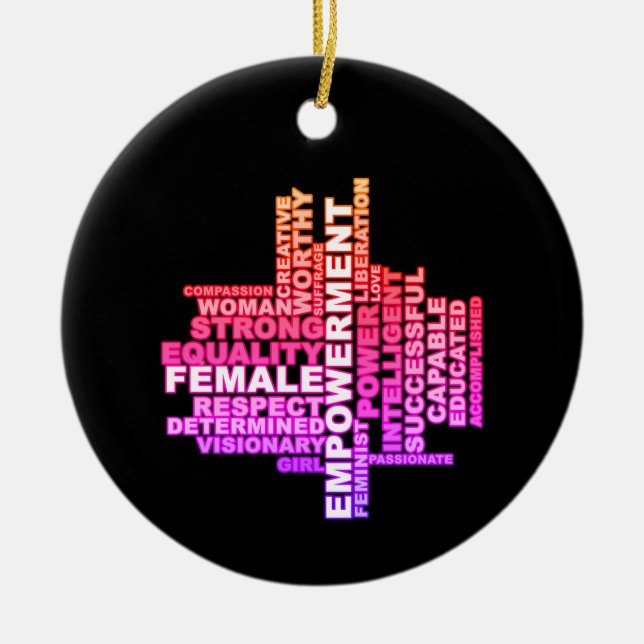 Décoration En Céramique Forte femme Word Cloud (Devant)