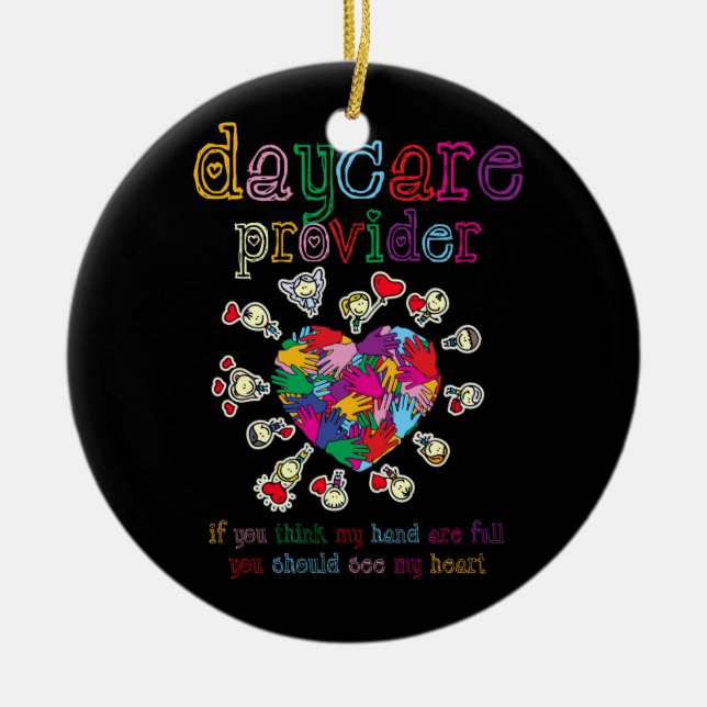 Décoration En Céramique Fournisseur de garderie Enseignant de coeur mignon (Devant)