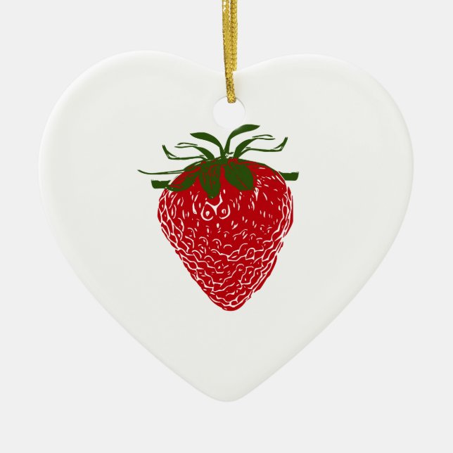 Décoration En Céramique Fraise : (Devant)