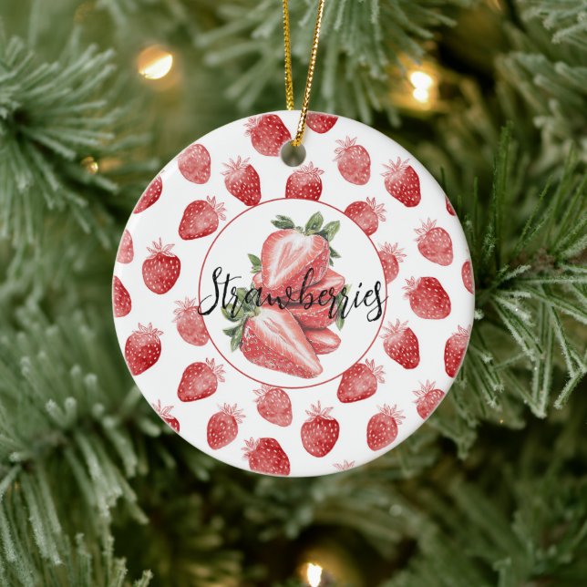 Décoration En Céramique Fraises rouges Fruit   (Arbre)
