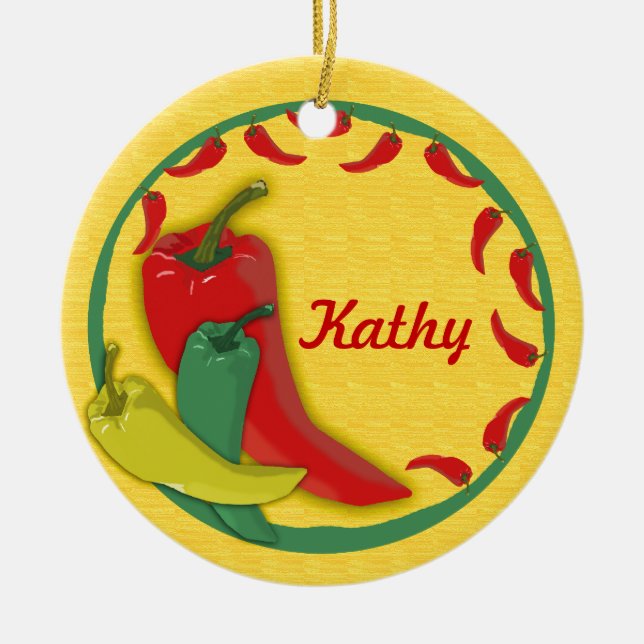 Décoration En Céramique Frame circulaire de poivre chili (Devant)