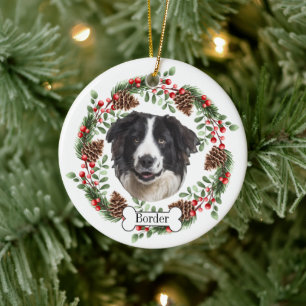 Décoration En Céramique frange collie chien Personnalisé animal de compagn
