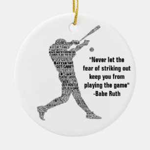 Décoration En Céramique Frappez l'art de mots motivants de baseball pour u