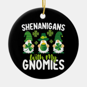Décoration En Céramique Fredonnements avec mes gnomes Gnome St Patrick's D
