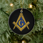 Décoration En Céramique Freemason Masonic Carré et Compass Freemasony<br><div class="desc">Freemason,  ornement masonique. Carré et boussole,  franc-maçonnerie,  or. Masonique,  freemason,  freemasons,  maçon,  maçons,  Noël.</div>