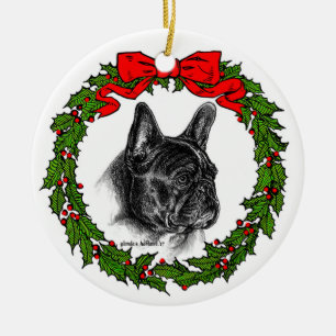 Décoration En Céramique French Bulldog Art par Glenda S. Harlan
