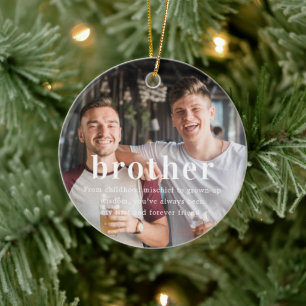 Décoration En Céramique Frère   Sentiments photo Keepsaké Noël