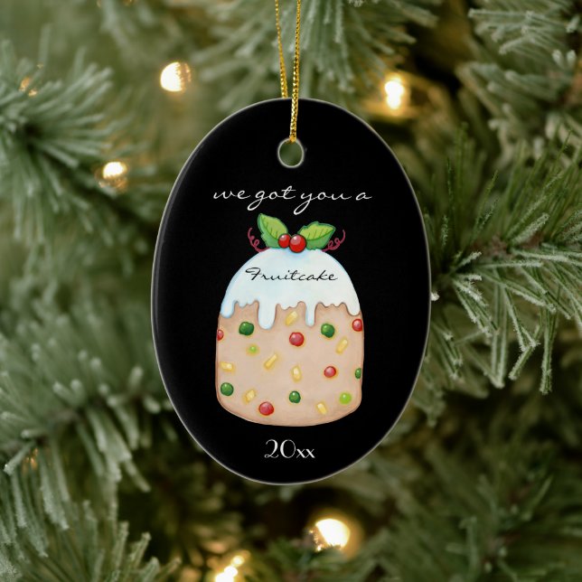 Décoration En Céramique Fruitcake Funny Nom de famille (Arbre)