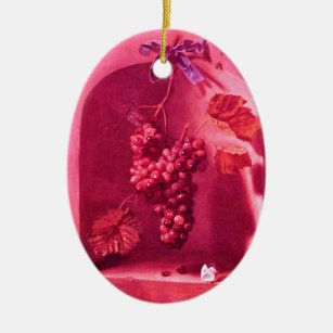 Décoration En Céramique FRUITS DE SAISON -PROSPÉRITÉ Améthyste violet rose