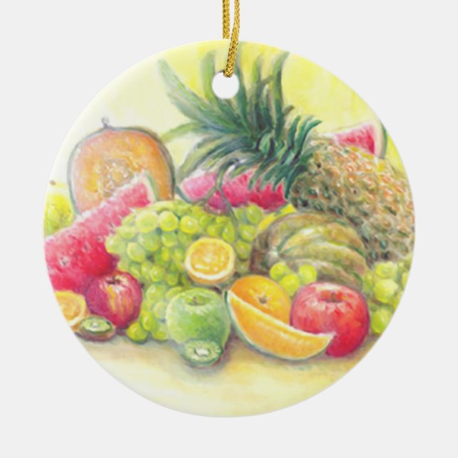 Décoration En Céramique Fruits heureux (Devant)