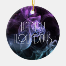 Fumée de couleur sarcelle violette Joyeuses Fêtes