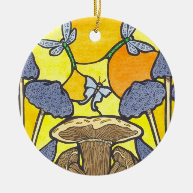 Décoration En Céramique Fungi Art Nouveau (Devant)