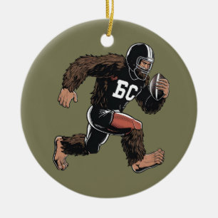 Décoration En Céramique Funny Bigfoot Sasquatch Imaginaire Football Sport