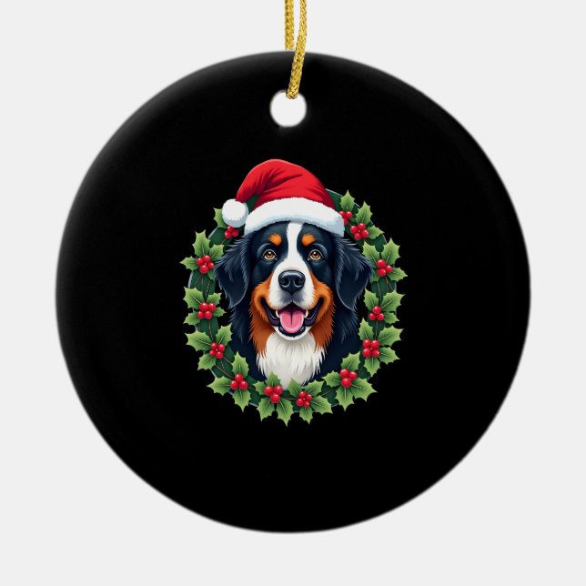 Décoration En Céramique Funny Christmas Bernese Mountain Dog Tank Top (Devant)
