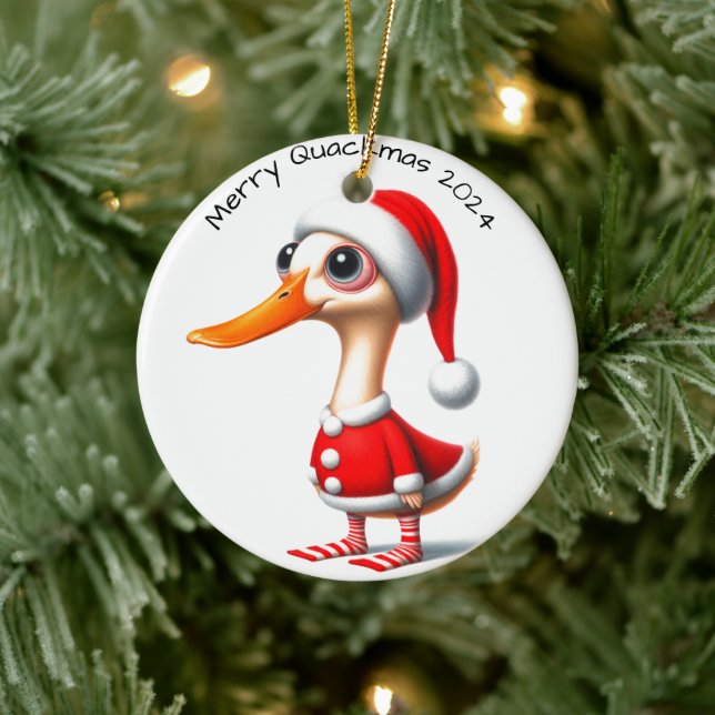 Décoration En Céramique Funny Christmas Duck Ornament (Arbre)