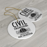 Décoration En Céramique Funny Civil Engineering Gag Engineer Graduate<br><div class="desc">Funny and modern civil engineer saying for those moments when you want to make yourself smile. This engineering saying features grunge typography and a quote that says "Civil Engineering Way Better Than Rude Engineering"  Funny play on words for engineers with a good sense of humor</div>