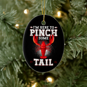 Décoration En Céramique Funny Crawfish Boil, Je suis ici pour pincer une q