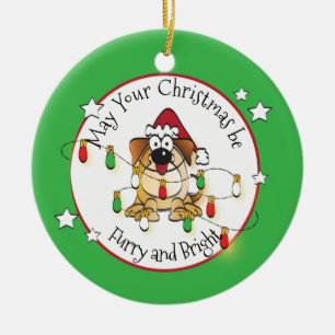 Décoration En Céramique Funny Dog Lover Personalized Christmas Ornament