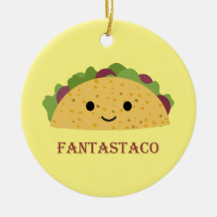 Décoration En Céramique Funny Fantastaco Taco Pun Cute Kawaii Taco