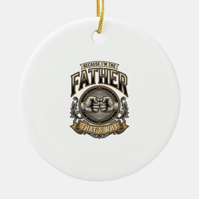 Décoration En Céramique Funny Father Fist Bump Vintage Engraving Shirt Des (Devant)