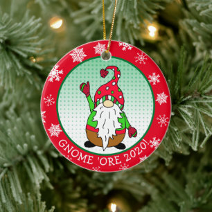 Décoration En Céramique Funny Gnome Pun Noël