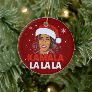 Décoration En Céramique Funny Kamala Harris 2024 Comma La Christmas