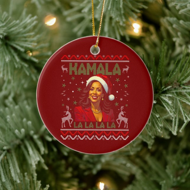 Décoration En Céramique Funny Kamala Harris Santa Hat 2024 Noël (Arbre)