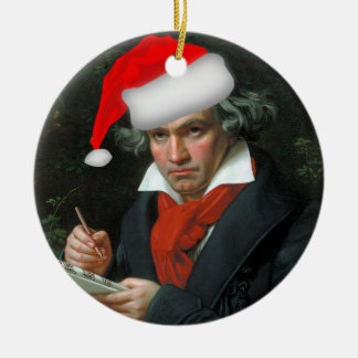Décoration En Céramique Funny Père Noël Beethoven Musique classique Noël