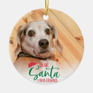 Décoration En Céramique Funny Pet Photo Père Noël J'Ai Été Cadre