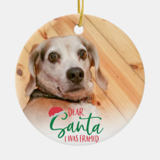 Décoration En Céramique Funny Pet Photo Père Noël J'Ai Été Cadre