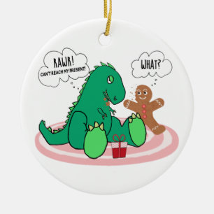 Décoration En Céramique Funny T Rex Dinosaur Gingerbread Cookie Christmas