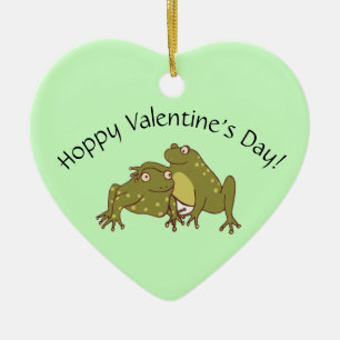 Décoration En Céramique Funny Valentines Jour Cute Frogs In Love
