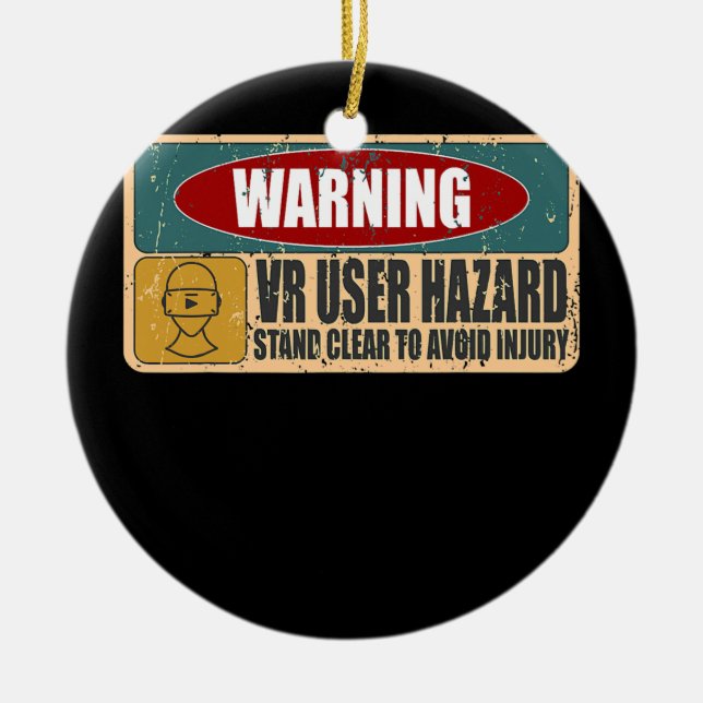 Décoration En Céramique Funny VR utilisateur Hazard Gamer Themed Virtual R (Devant)