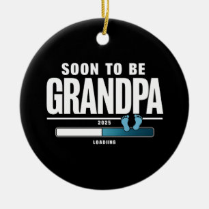 Décoration En Céramique Futur Grand-père Homme Prévu 2025 Nouveau Grand-pè
