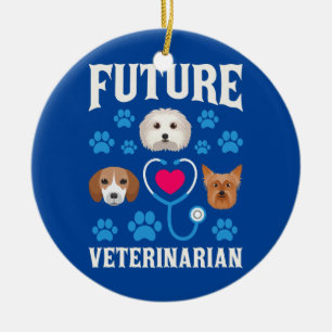 Décoration En Céramique Futur vétérinaire docteur amoureux des animaux